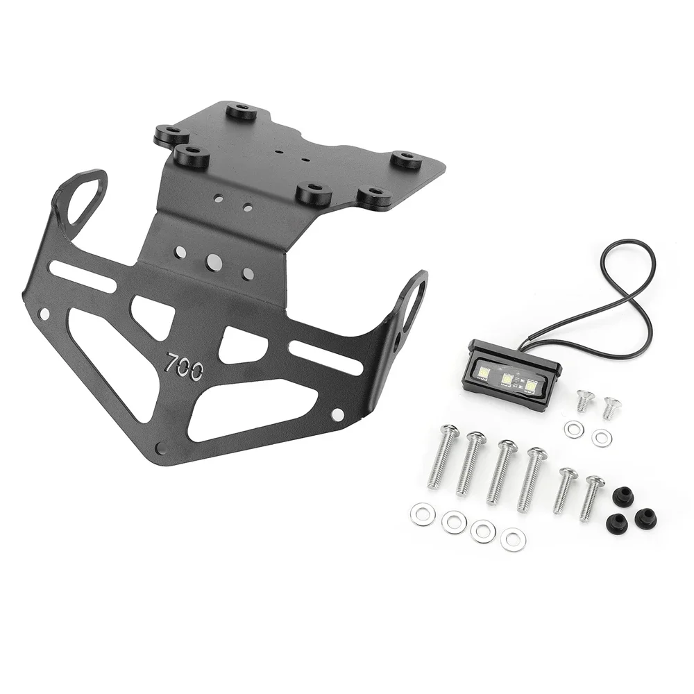 

Motorcycle License Plate Holder Eliminator For YAMAHA Tenere 700 2019-2023 Rear Tail Tidy Fender With Led Light CNC Aluminum