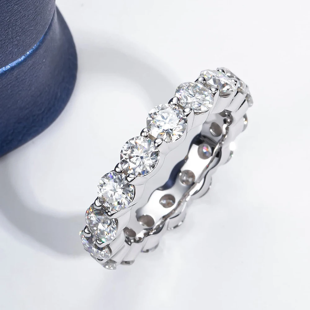 Kaufe 100 % D Farbe Vvs1 Moissanit Diamant Ring Original Solide Pt950 Platin Ewigkeit Ringe Für Frauen Hochzeit Band Mr026 Zum Preis Ab 66