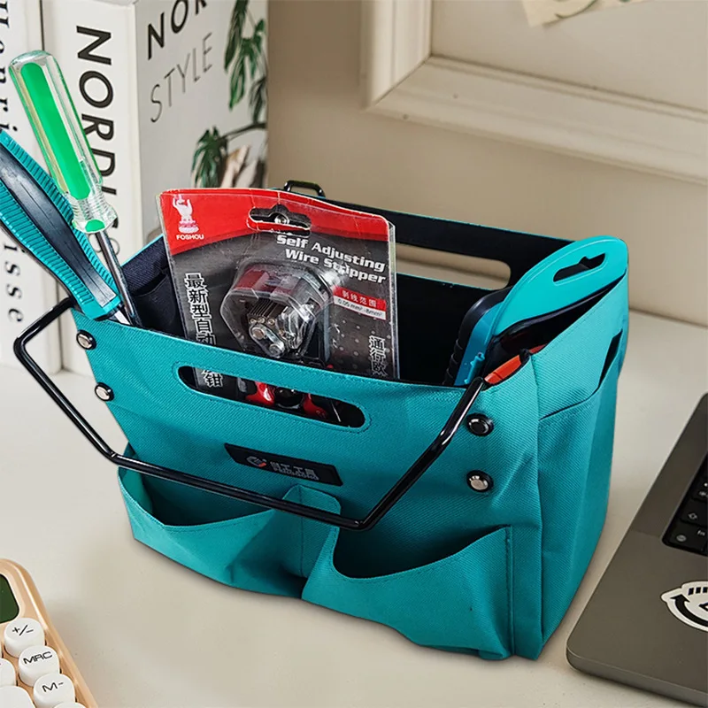 텔레스코핑 사다리 도구 가방 옥스포드 천 헤링본 수납 사이드 포켓 포함 전기공용