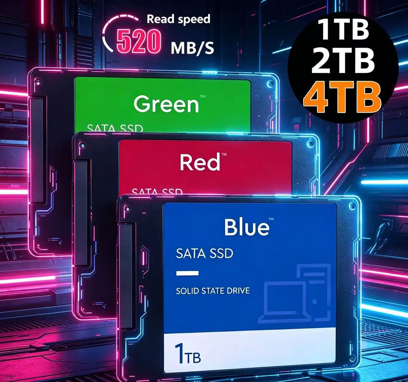 2026년 신형 오리지널 SATA III 내장형 솔리드 스테이트 드라이브 SSD, 2TB 4TB 고속 저장 디스크, 노트북 데스크탑 PC와 호환 가능