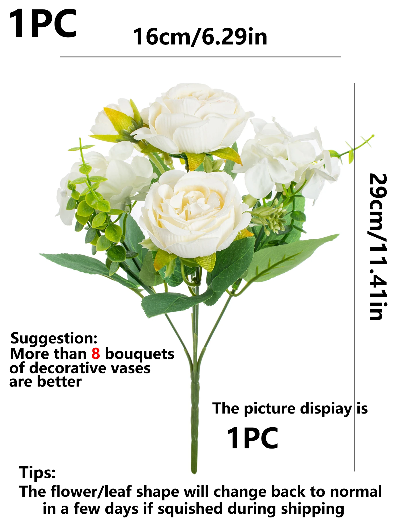Künstliche Blume Seide Pfingstrose Hause Vase Zimmer Outdoor Garten Hof Kranz Hochzeit Brautstrauß Festival Party Diy Geschenk Dekor – Detail 10