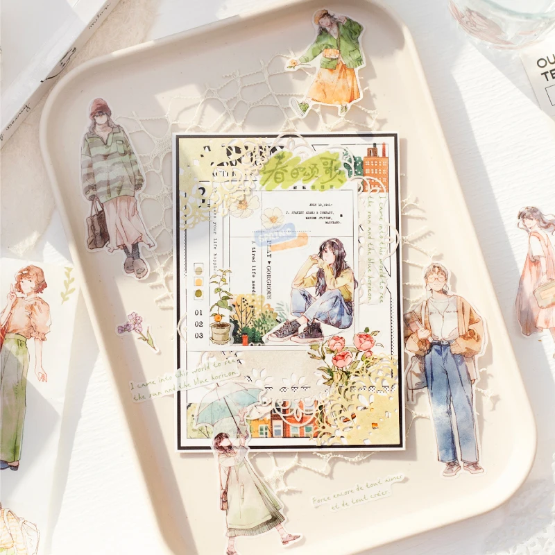 200cm/roll Washi Tape Life Suite Girl Daily Outfit Creative Hand Account Collage DIY Greeting Card Diary Decoration Write Tape 4