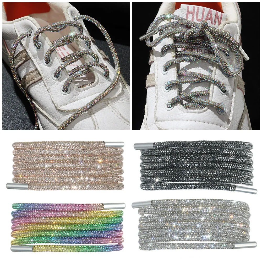 Luxury Rhinestones Shoelaces Rainbow Diamond Shoe laces Sneakers Laces