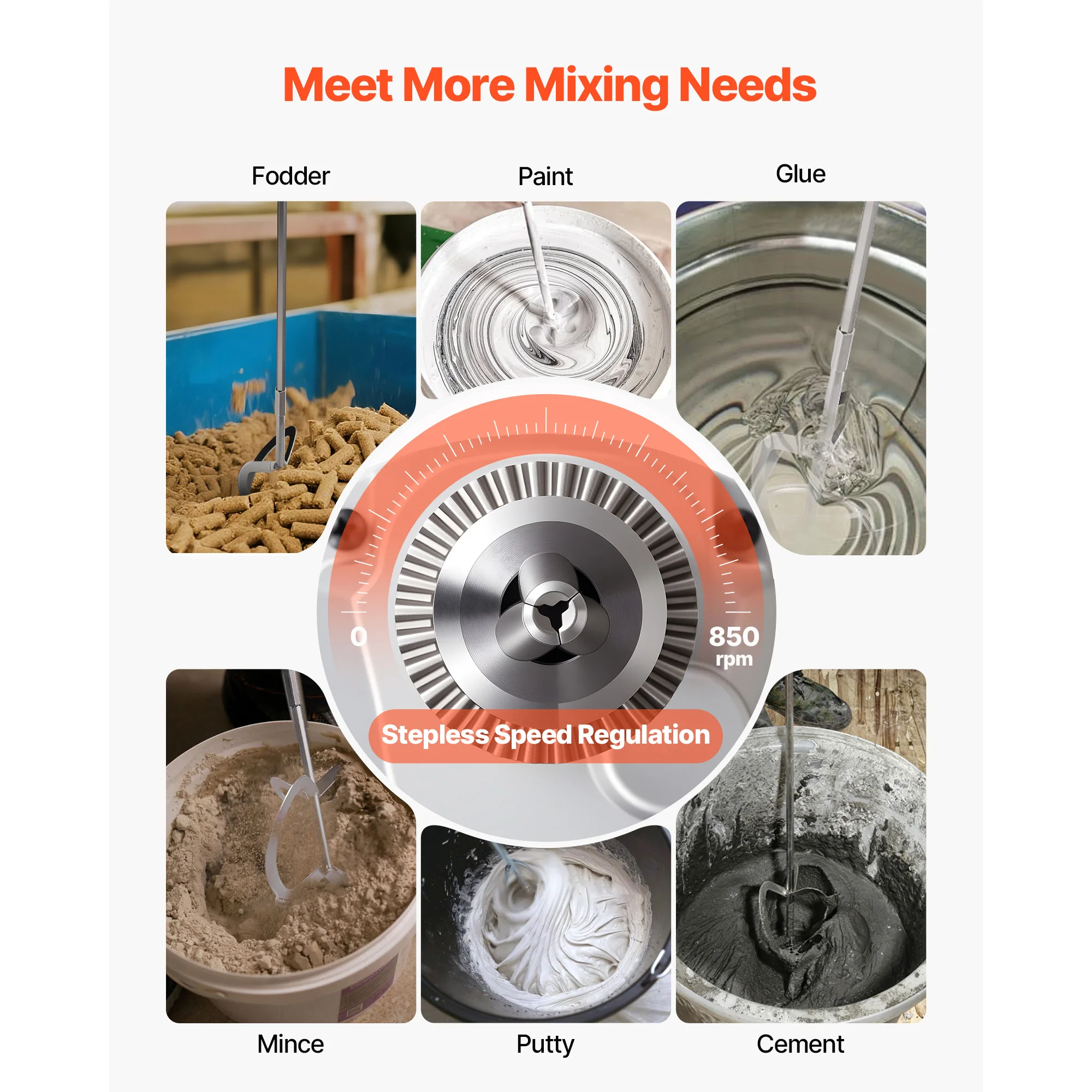 Electric Drill Mixer 1/2in 5/8in Corded Mixing Drills