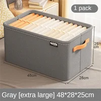 Clothes Storage Basket Thickened Steel Frame Storage Box Sundry Clothes Jean Pant Sweater Storage Bag Cabinets Drawers Organizer 2