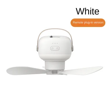 Portable wireless mini ceiling fan light USB fan with remote control, stand, night light, portable, home, outdoor, camping, tent 6