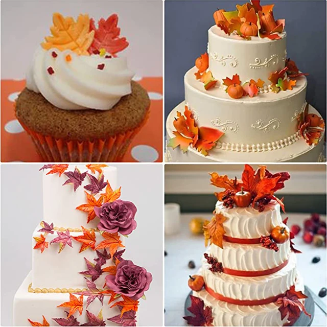 Juharlevél -Szilikon Penész Őszi Levelek Gyanta Fondant Csokoládé Cupcake Topper Dekorációs Szerszám Kender Hálaadás - Image 4