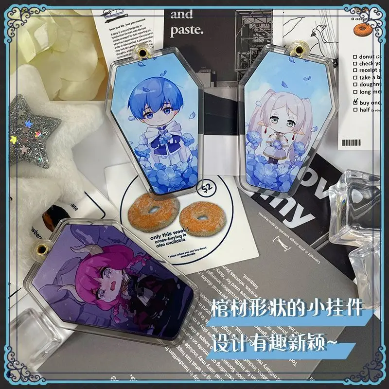 

Брелок для ключей Frieren Beyond отдых аниме, женский брелок для ключей Aura フレン レン, забавный акриловый брелок для ключей, подвесной декор, Мультяшные товары, подарок