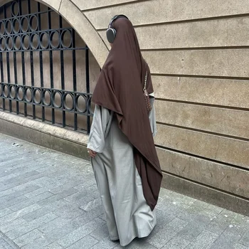 Extra Long Khimar Hijab Scarf Muslim Prayer Clothes Islamic Jilbab Jazz Khimars for Women Abaya Hijabs Veil Niqab Ramadan Eid