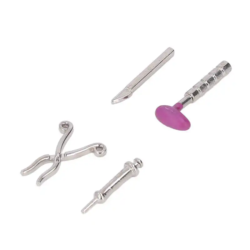 Mini Appliance Model Dollhouse Stethoscope Set for 1:12 Doll House doctor nurse toys doctor toys kit stethoscope toy