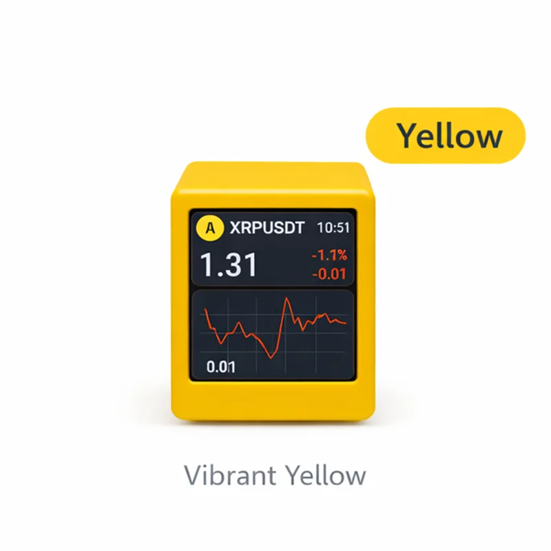 Compact WiFi Crypto Display | Real-Time Price Tracker | Desktop Stock Ticker | Smart Market Monitor