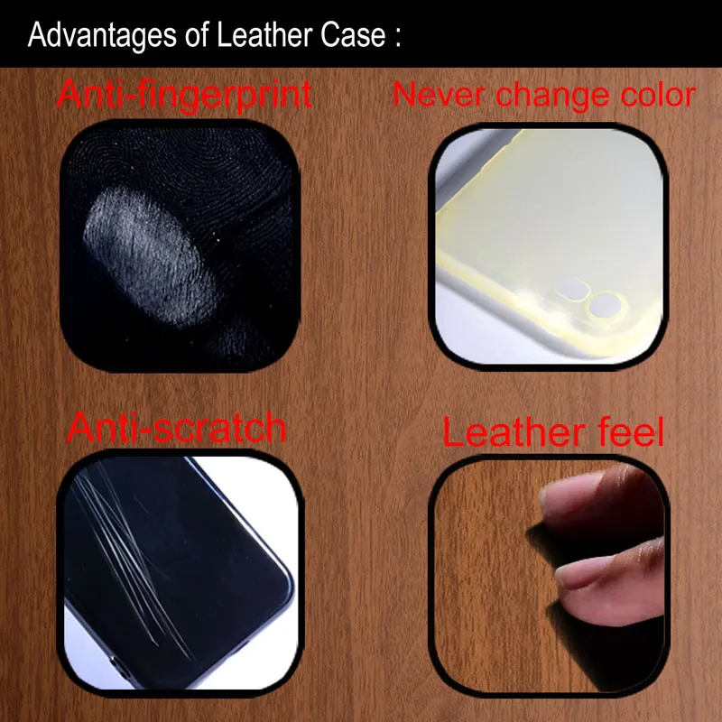 Unique Wooden Pattern PU Leather Phone Case - Stylish Design