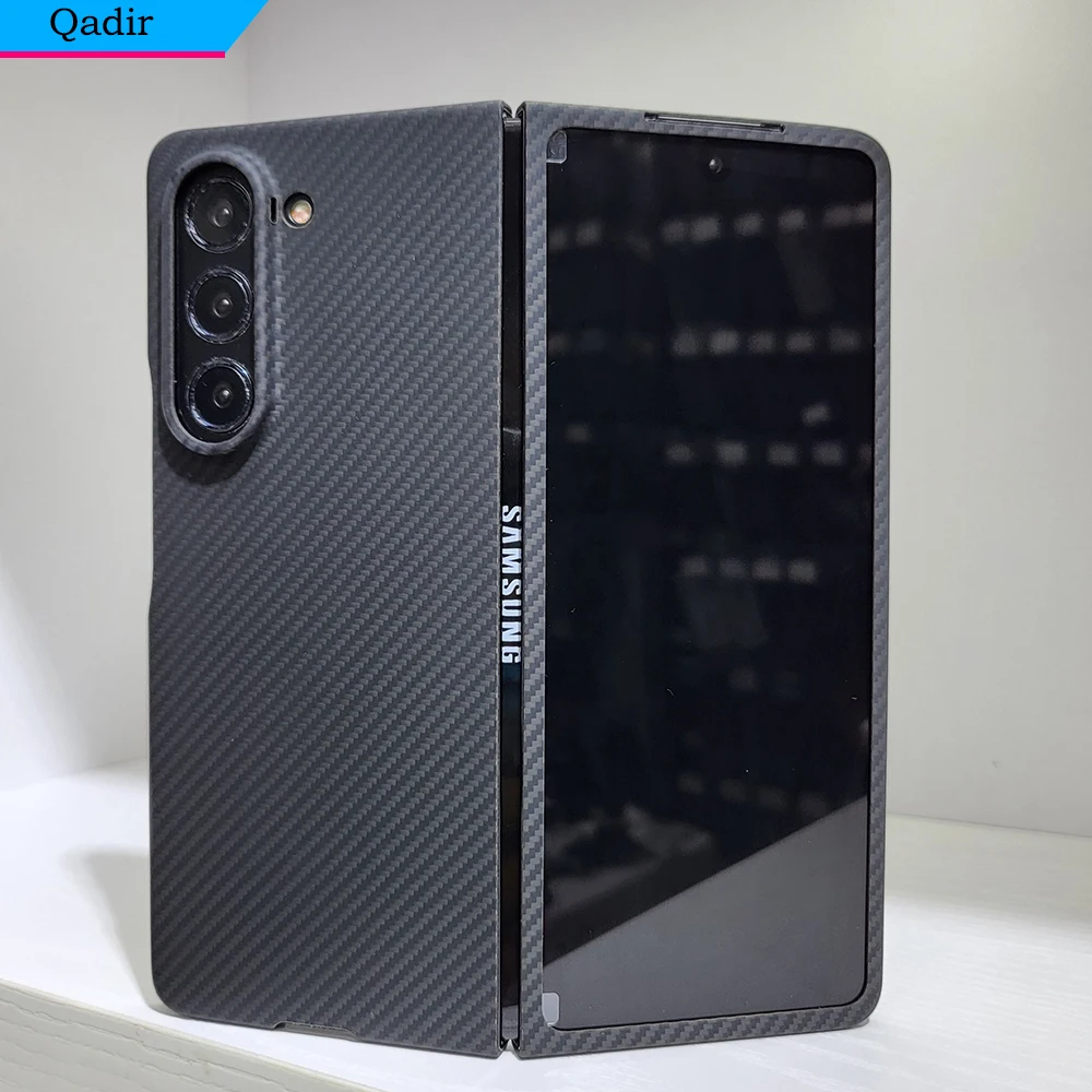 

QADIR Color Pure Carbon Fiber Case For Samsung Galaxy Z Fold 5 Case Ultra Thin Aramid Fiber Business Phone Cover for Z Fold 4