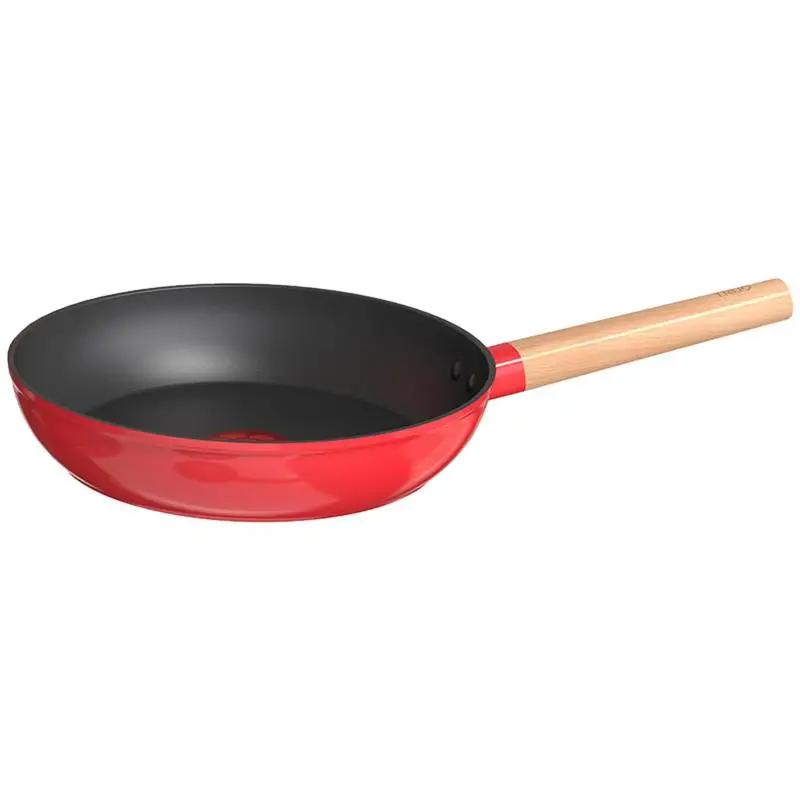 

Frying Skillet Non-Stick Aluminum Alloy Frying Pan Kitchen Small Baking Pan Compatible Gas Stove pan Red Pots & Pans kitchen pan