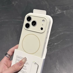 Luxury Liquid Silicone Magnetic Phone Case - Silky Smooth Matte Finish - iPhone 12 Pro Max (Antique White)