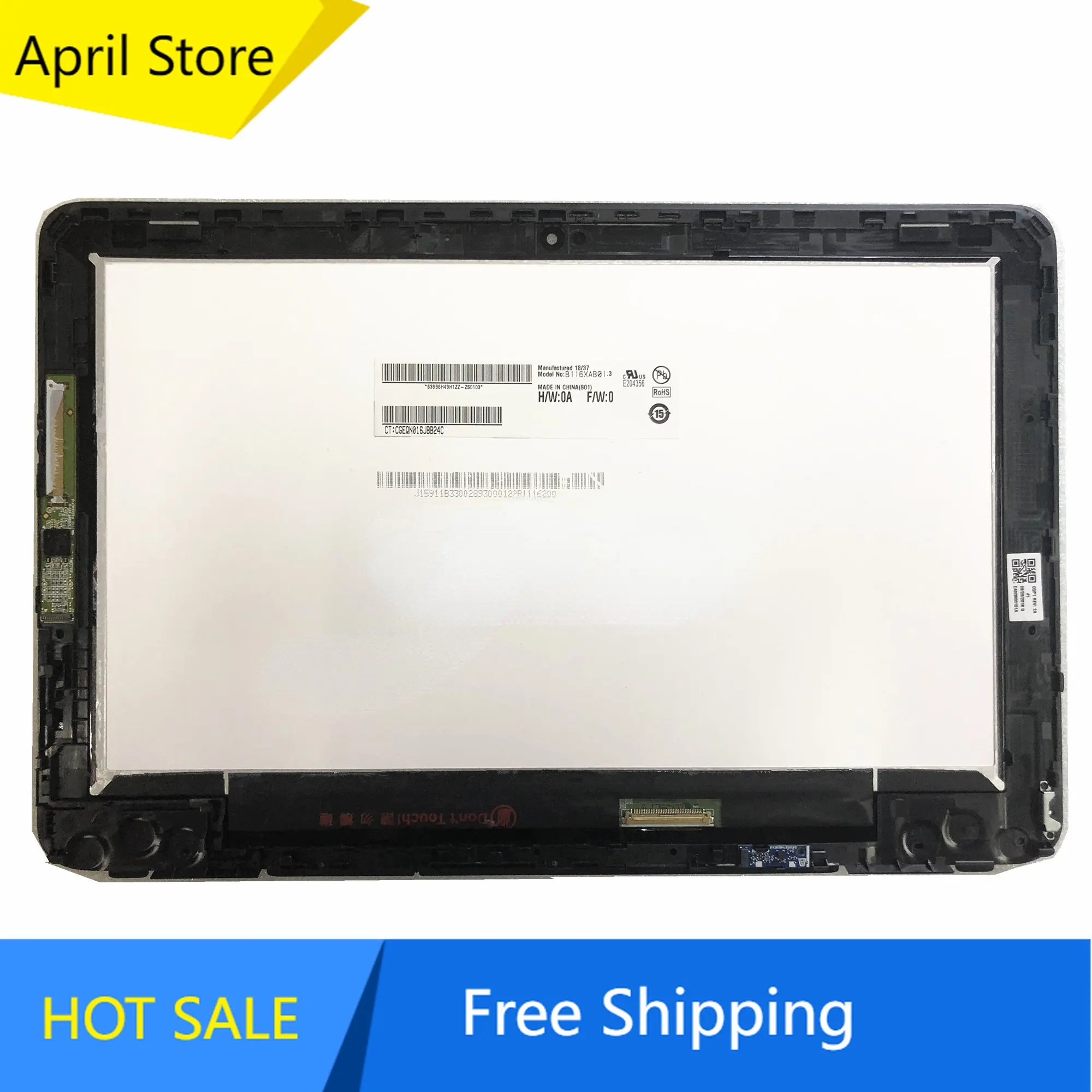 

B116XAB01.3 11.6'' Laptop LCD Touch Screen Digitizer Assembly For HP Probook x360 11 G1 EE with Frame