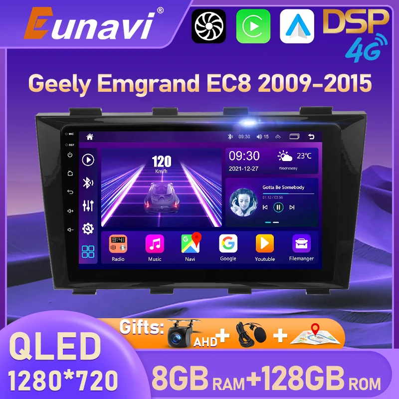 

Автомагнитола Eunavi, 8 ГБ, 128 ГБ, Android 10, для Geely Emgrand EC8 2009-2015, мультимедийный видеоплеер Carplay, GPS, 2Din, 2 Din, без DVD