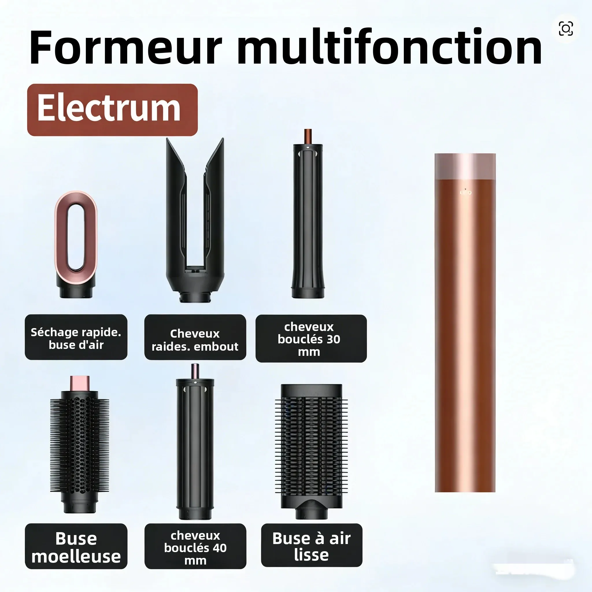 SenCiciMen nieuwe 6-in-1 stylingborstel met föhn, multifunctioneel apparaat voor droog, steil en krullend haar, geschikt voor salon- en thuisgebruik._voghion.com