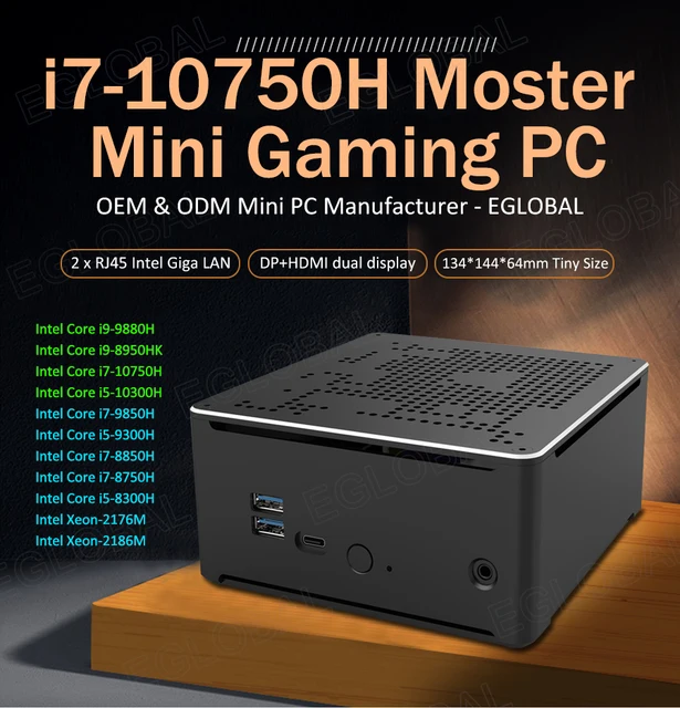 Big Promotion Intel Core Mini PC i9 10880H Windows 11 Linux 2 * DDR4 2 * M.2 2 * Lan WiFi DP HDMI 4K Desktop Gaming Computer 1