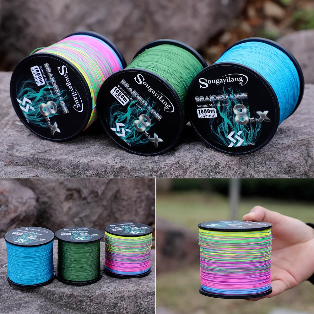 Fishing Line Sougayilang 9 Strands PE Fishing Line Raid Fishing Line 300M 500M 1000M Multifilament Wire Carp Tool Pesca
