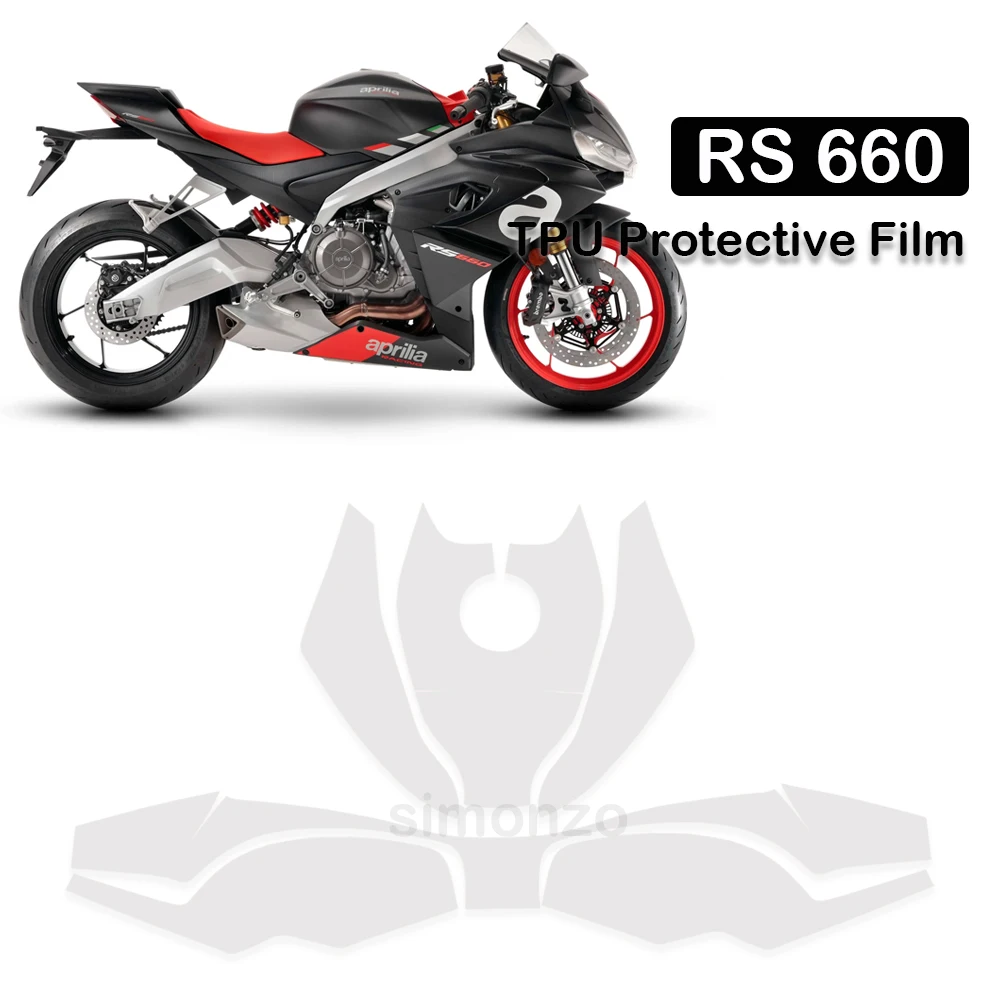 For Aprilia RS 660 PPF TPU Special Protective Film Paint Protection RS 660 Anti -scratch Film Tank Fairing Protection special real tpu protective film rs 660 anti scratch film tank fairing protection automatic repair parts for aprilia rs 660