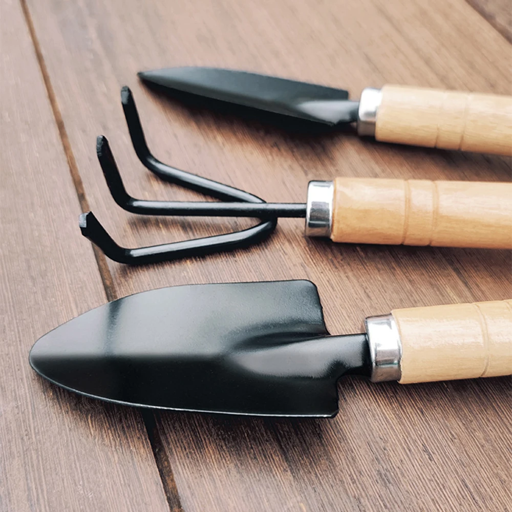3Pcs Shovels Rake Planting Shovel Digging Soil Gardening Hand Tools