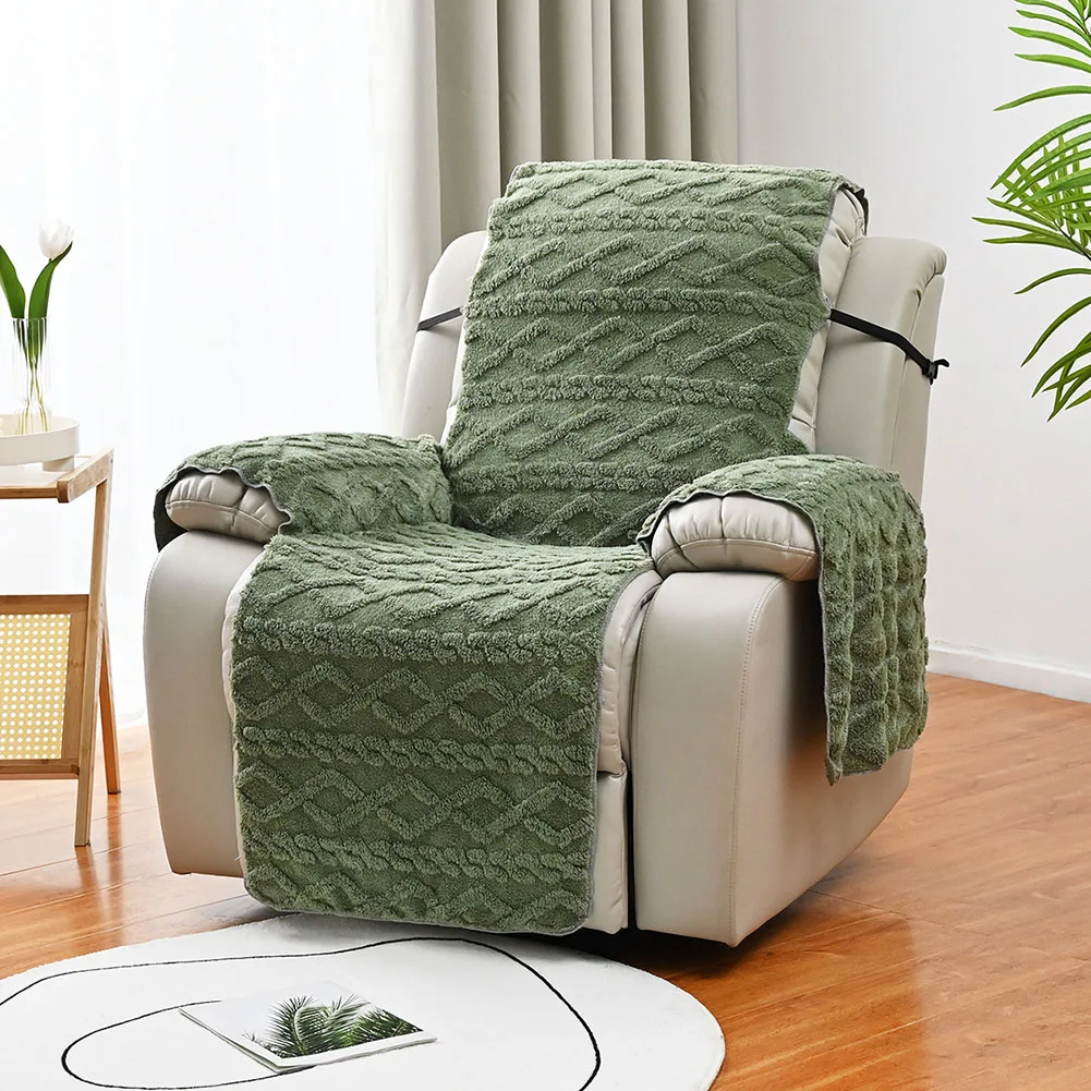 

Recliner Chair Cover Waterproof Armchairs Slipcover Sofa Couch Jacquard Velvet Furniture Protector For Living Room