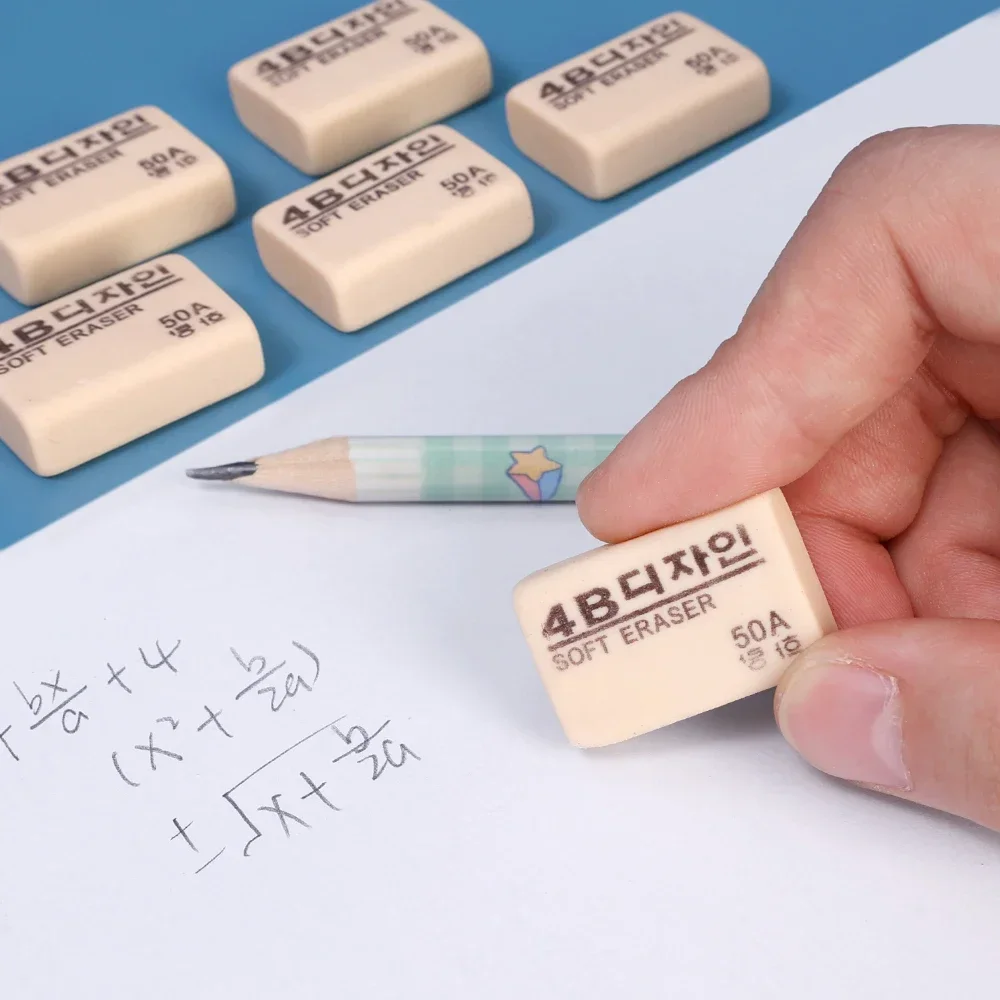 1-30Pcs 닦아 연필 필기 4B 연필 지우개 쓰기 그리기 고무 50A 지우개 학생 문구 사무실 학교 용품