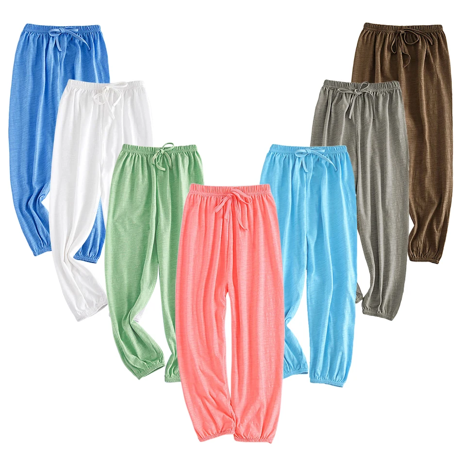 Kids Pants Children Trousers Boys and Girls Air Conditioned Sleeping Trousers Kids Mosquito Repellent Pants Casual Leggings Long