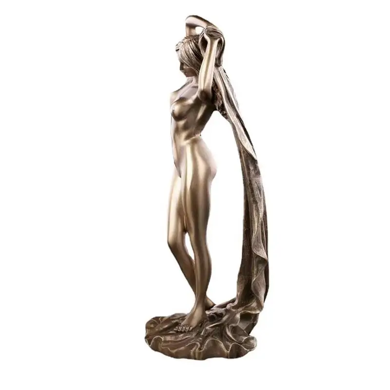 Creative Resin Goddess Figurine Bronze Lady Justice Statue Mythology Themiss Greeks Goddess Cute Resin Craft For Home Decoration