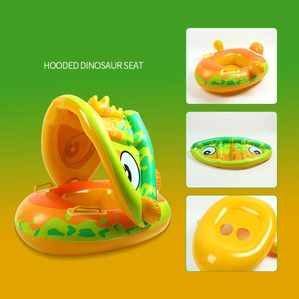 Inflatable Swim Ring Baby PVC Floating Sunshade Seat for Kids Children Pool Bathtub Beach