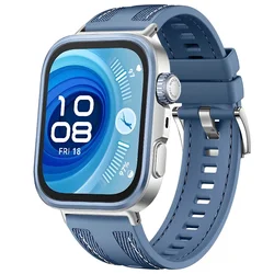 Breathable Silicone Nylon Strap for Smartwatch - Premium Quality Band Replacement (02 Topa Blue)