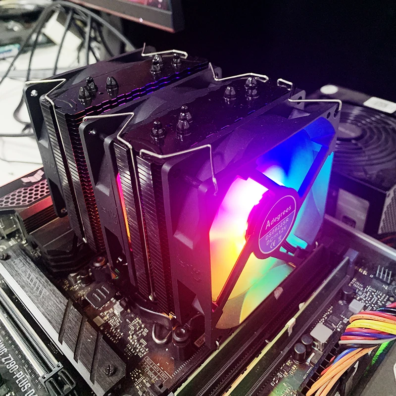 X99 CPU Air Cooler 6 Heat Pipes 4Pin PC Procesor Tower AM4 Cooler