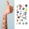 30pcs Cute Cartoon Tattoo Stickers, Unicorn, Animal, Mermaid, Car Wheel Boat, Space Robot, Fruit, Pirate, Butterfly Elf Tattoos 6