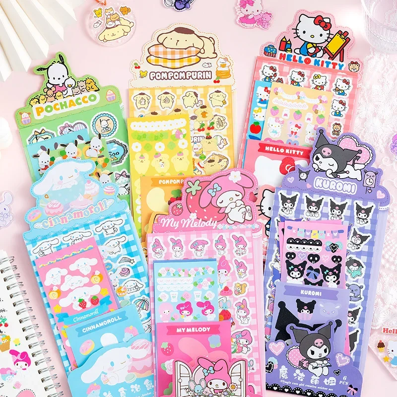 

Sanrio Family Hello Kitty Melody Kids DIY Graffiti наклейки Гудетама