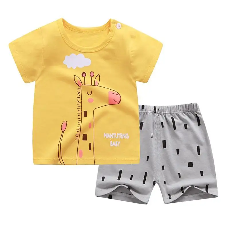 baby clothes penguin set Fashion Brand Baby Tshirt Suit Summer Short Sleeve Tops Shorts Toddler Girl Outfits Infant Boy Clothing Casual Two Piece Sets Baby Clothing Set discount Baby Clothing Set