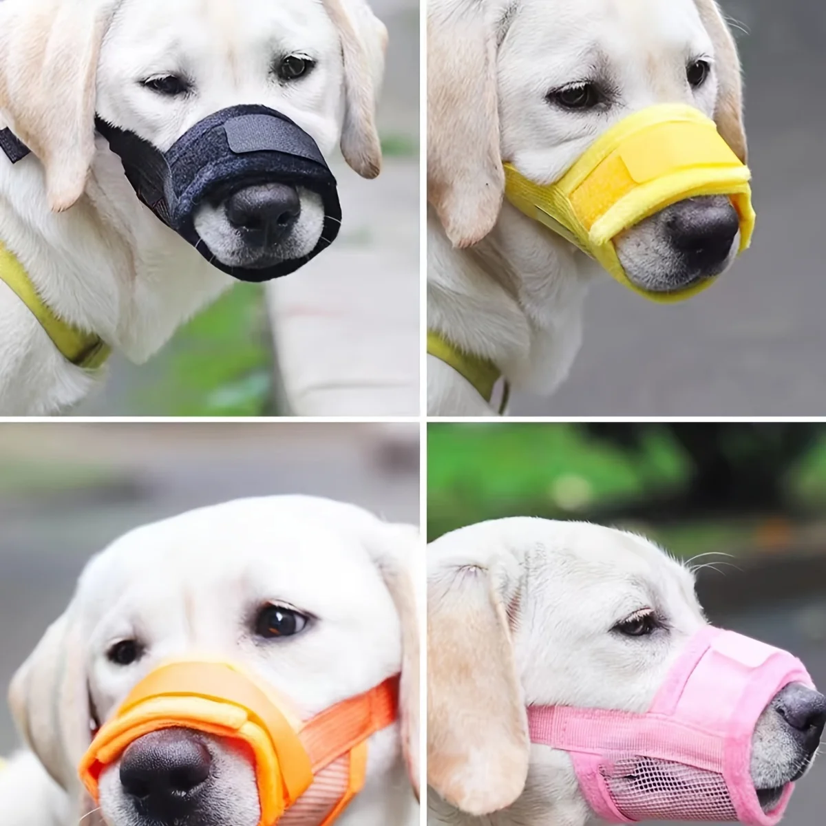 Breathable Dog Mouth Cover Mesh Anti Biting Barking Pet Muzzle Adjustable Straps Doggie Supplies