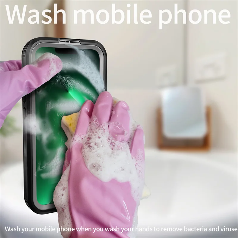 Outdoor IP68 Waterproof Case For iPhone 14 Pro Max Plus Magnetic Suction Wireless Diving Swimming Protection Mobile Phone Cover