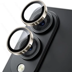 Metal Ring Camera Protector Case - Sleek Rear Lens Glass Cover for Samsung S25 Slim (Titanium Gray-02)