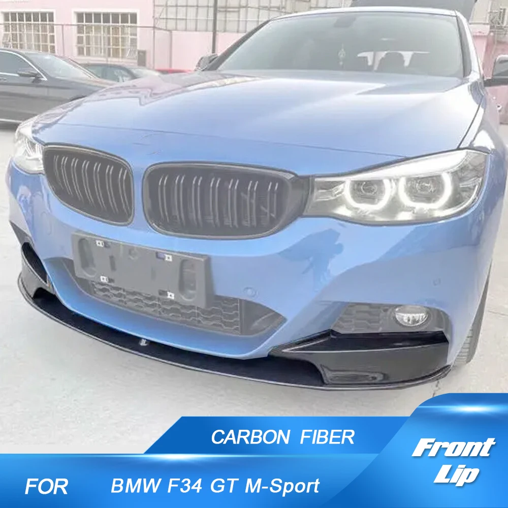 Carbon-Fiber-FRP-Car-Front-Bumper-Chin-Lip-for-BMW-3-Series-F34-GT-340i ...