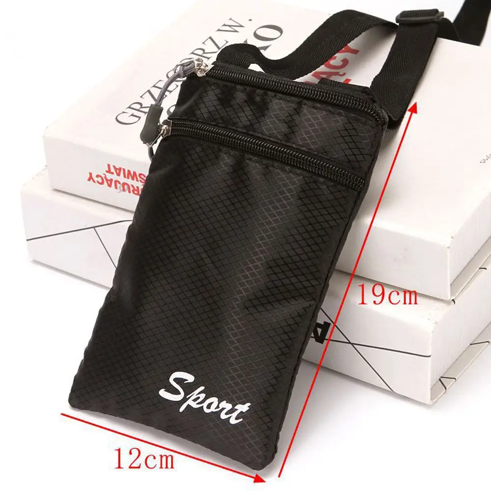 Mobile Phone Bag Soild Color Simple Fashion Over The Shoulder Square Messenger Bag Letter Storage