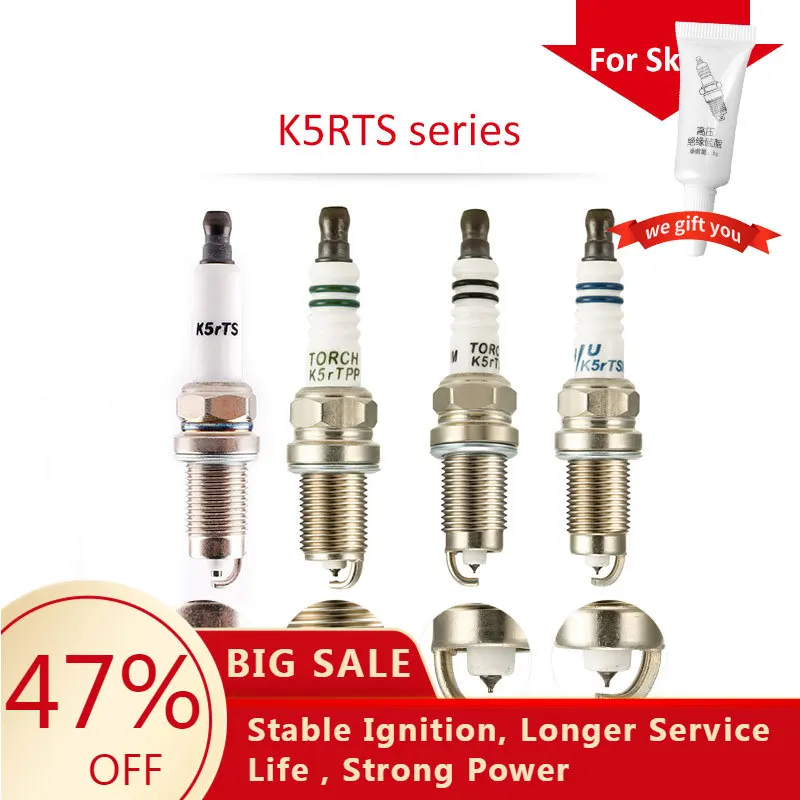 

4 шт. китайские оригинальные свечи зажигания TORCH K5rTS серии K5rTS/K5rTSI/K5rTSIU/K5rTSPP/FR7HC +/ZFR5P-G/K16TT/KC8ZMCC