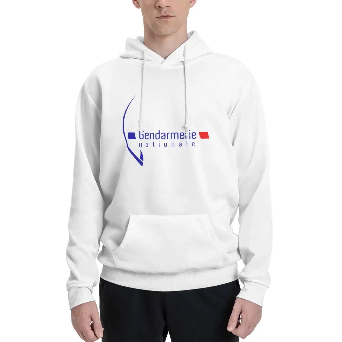 

Couples Plus Velvet Hooded Sweater Logo Of The National Gendarmerie Graphic Kawaii With hood pullover High quality Home