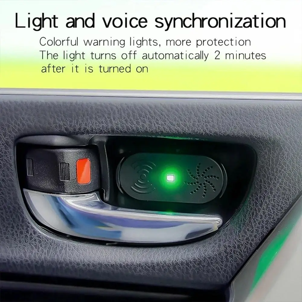 1PC Car Door Alarm Light Flashing Anti-theft High Sensitivity Sensor Loud Volume Prompt Auto Security Alarm System Accessories