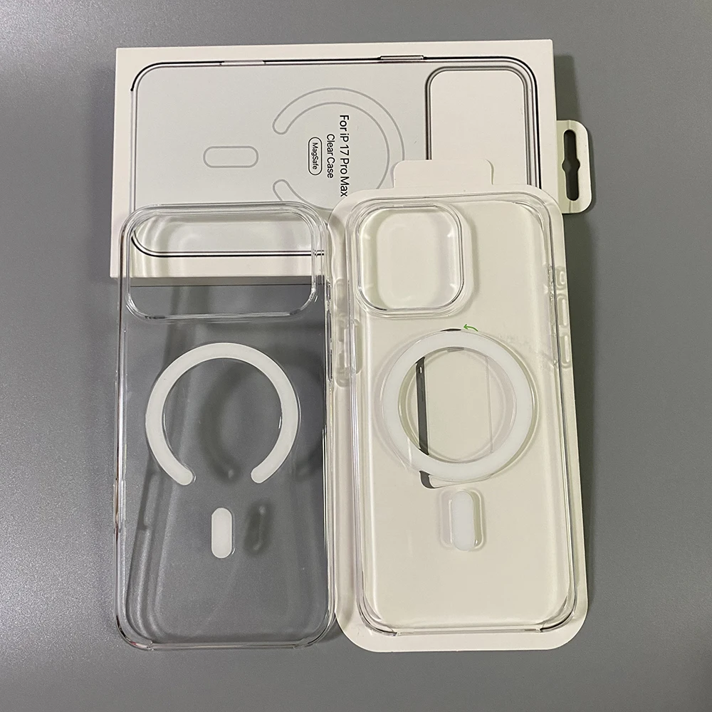 Crystal Clear Protective Case with Touch Camera Button for Wireless Charging Compatibility