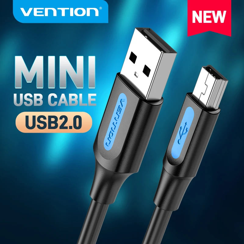 Vention Mini USB Cable Mini USB 2.0 to USB Fast Data Charger Cable for MP3 MP4 Player Car GPS Digital Camera HDD Mini USB coaxial digital audio cable