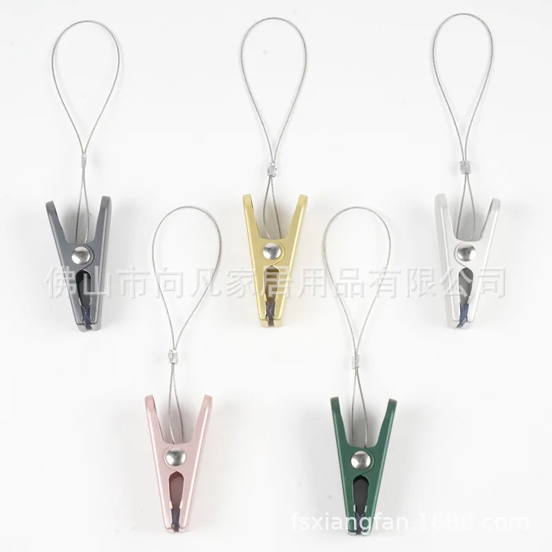 Clothes Pegs 5pcs Clothes Pegs Aluminum Alloy Clothespins Drying Towels Socks Clothing Clamp Bedspread Hangers Clip Laundry Cloth Pins