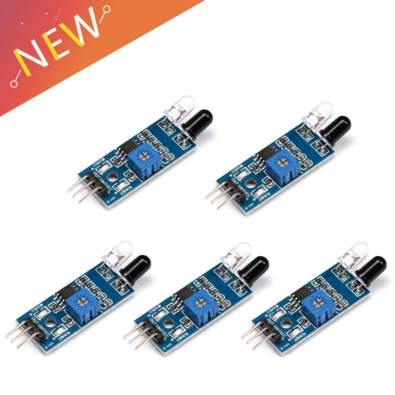 

5PCS IR Infrared Obstacle Avoidance Sensor Module for Arduino Car Robot 3-wire Reflective Photoelectric New Porcelain