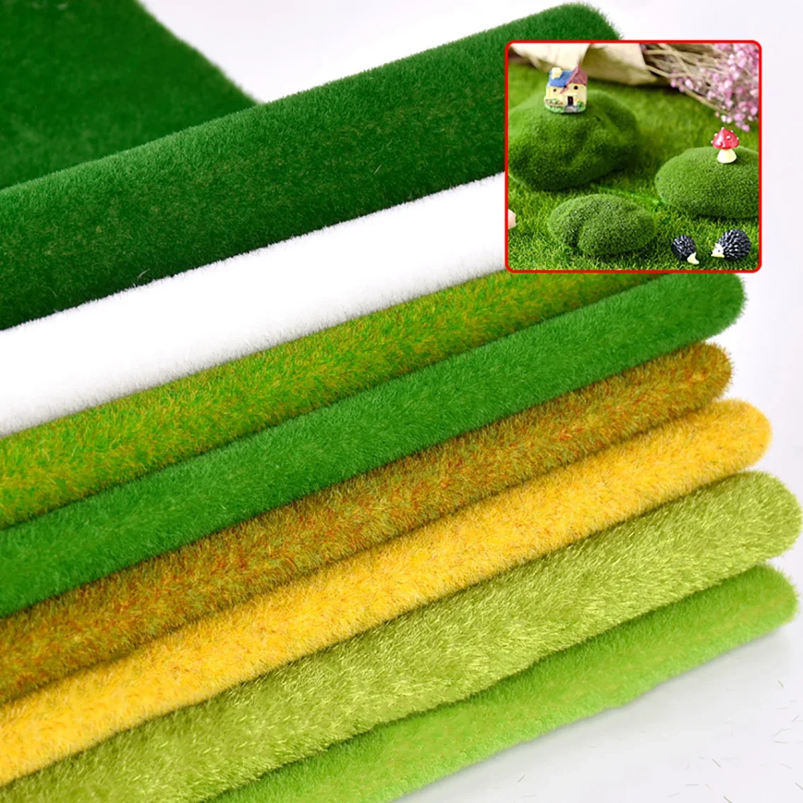Landscape Grass Mat for Model Train Scenery and Diorama Accessories