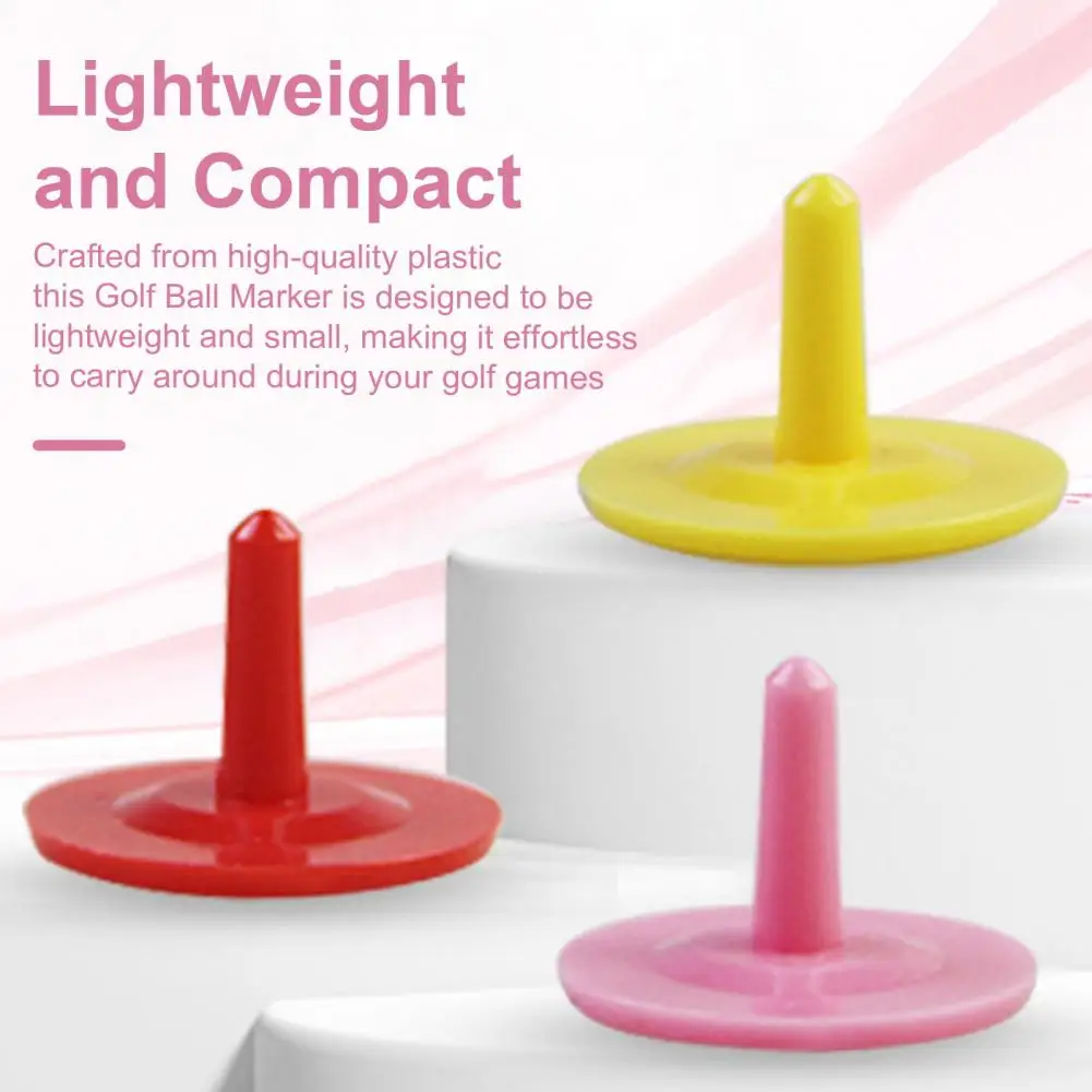 50 Pcs Golf Ball Marker Bulk Ball Position Markers Multicolor Flat Round Position Markers Thumb Structure Golf Marker